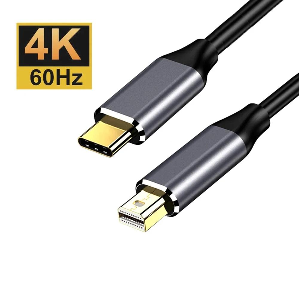 Ʈ Ϳ ̴ ÷ Ʈ, Ʈ 3 USB C Ÿ-̴ DP ̺, Ʈ 2  ȣȯ Ұ, 1.8m, 4K @ 60Hz